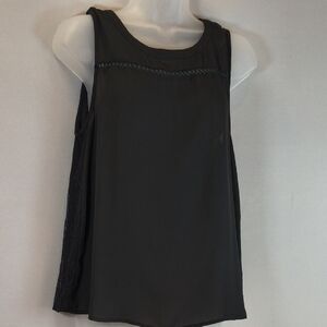 19 Cooper Women's Black Sleeveless Lace Back  Blouse Size M